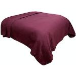 Bordeauxrote Unifarbene Moderne Leonado Vicenti Tagesdecken & Bettüberwürfe aus Textil schnelltrocknend 240x220 