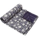 Blaue Bestickte Tagesdecken & Bettüberwürfe aus Baumwolle 220x270 für den für den Sommer 
