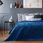 Reduzierte Blaue Tagesdecken & Bettüberwürfe aus Samt 240x220 