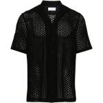 Reduzierte Schwarze Bestickte Kurzärmelige Tagliatore Hawaiihemden aus Baumwolle für Herren Größe M für den für den Sommer 