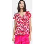 Rote Casual Taifun V-Ausschnitt Blusenshirts & Schlusen aus Viskose für Damen Größe XL 