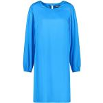 Reduzierte Blaue Unifarbene Taifun Nachhaltige Freizeitkleider mit Puffärmeln aus Viskose für Damen Größe XL 