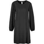 Reduzierte Schwarze Unifarbene Langärmelige Taifun Mini Nachhaltige Kurze Abendkleider mit Puffärmeln aus Viskose für Damen Übergrößen 