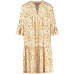 Goldene Boho 3/4-ärmelige Taifun Sommerkleider aus Viskose für Damen Größe M für den für den Sommer 