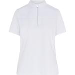 Sportliche Kurzärmelige Stehkragen Kurzarm-Poloshirts mit Reißverschluss für Damen Größe L 