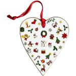Taitù decorazione cuore Merry Christmas 10cm porcellana Fine Bone China 12-6-22-G