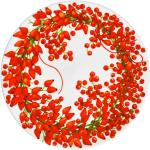 Rote Dessertteller 23 cm aus Porzellan 