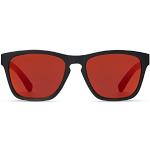 Rote TAKE A SHOT Nachhaltige Rechteckige Sonnenbrillen polarisiert aus Holz für Herren 