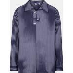 Blaue Gestreifte modAS Streifenhemden mit Knopf aus Baumwolle für Herren Größe M 