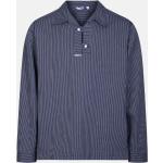 Blaue Gestreifte modAS Streifenhemden mit Knopf aus Baumwolle für Herren Größe M 