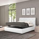 Weiße Moderne Nachhaltige Betten mit Bettkasten aus Kunstleder mit Stauraum 80x190 