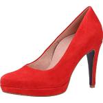 Rote Tamaris Heart & Sole High Heels & Stiletto-Pumps ohne Verschluss aus Leder für Damen Größe 41 