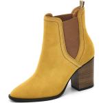 Gelbe Tamaris Ankle Boots & Klassische Stiefeletten aus Veloursleder Größe 38 