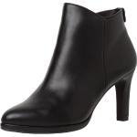Schwarze Elegante Tamaris Trichterabsatz Ankle Boots & Klassische Stiefeletten aus Kunstleder für Damen Größe 38 
