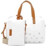 Weiße Tamaris Bowlingtaschen mit Reißverschluss für Damen 