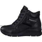 Reduzierte Schwarze Tamaris High Top Sneaker & Sneaker Boots in Breitweite aus Leder orthopädisch für Damen Größe 39 