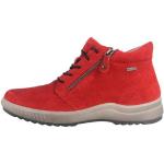 Rote Tamaris Runde Blockabsatz Ankle Boots & Klassische Stiefeletten mit Schnürsenkel aus Leder für Damen Größe 45 