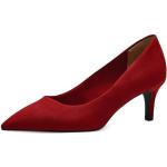 Rote Elegante Tamaris Vegane High Heels & Stiletto-Pumps aus Textil für Damen Größe 38 
