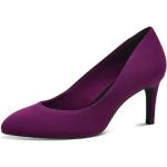 Reduzierte Pinke Tamaris Vegane Pfennigabsatz High Heels & Stiletto-Pumps aus Textil für Damen Größe 37 