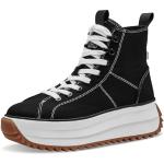 Reduzierte Schwarze Tamaris Vegane High Top Sneaker & Sneaker Boots mit Schnürsenkel aus Textil für Damen Größe 38 