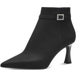 Schwarze Tamaris Vegane Pfennigabsatz High Heel Stiefeletten & High Heel Boots mit Reißverschluss aus Textil für Damen Größe 42 