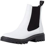 Reduzierte Weiße Elegante Tamaris Ankle Boots & Klassische Stiefeletten aus Leder für Damen Größe 40 