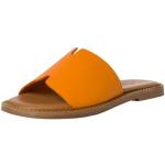 Reduzierte Orange Tamaris Runde Damenclogs & Damenpantoletten mit Schnalle aus Leder Größe 40 für den für den Sommer 