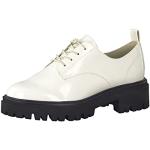 Reduzierte Elfenbeinfarbene Lack-Optik Business Tamaris Hochzeitsschuhe & Oxford Schuhe mit Schnürsenkel aus Leder für Damen Größe 40 