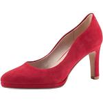 Erdbeerrote Tamaris Spitze High Heels & Stiletto-Pumps in Breitweite aus Leder für Damen Größe 36 