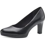 Reduzierte Schwarze Business Tamaris Spitze Blockabsatz High Heels & Stiletto-Pumps in Normalweite aus Leder für Damen Größe 36 