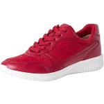 Rote Tamaris Low Sneaker mit Schnürsenkel in Normalweite aus Textil für Damen Größe 38 