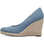 Blaue Business Tamaris Runde Low Sneaker mit Schnürsenkel in Normalweite aus Textil für Damen Größe 37 
