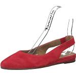 Rote Elegante Tamaris Slingback Pumps mit Strass in Breitweite für Damen mit Absatzhöhe bis 3cm 