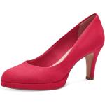 Reduzierte Pinke Elegante Tamaris Vegane Runde High Heels & Stiletto-Pumps aus Textil für Damen Größe 36 
