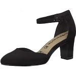 Reduzierte Schwarze Elegante Tamaris High Heels & Stiletto-Pumps mit Riemchen in Normalweite aus Leder für Damen Größe 42 zum Abschlussball 