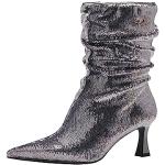 Reduzierte Elegante Tamaris High Heel Stiefeletten & High Heel Boots in Breitweite aus Textil für Damen Größe 38 