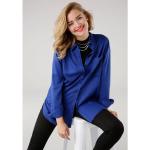 Reduzierte Royalblaue Langärmelige Tamaris Hemdblusen aus Viskose für Damen Größe XS 
