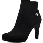 Schwarze Elegante Tamaris Runde High Heel Stiefeletten & High Heel Boots mit Reißverschluss in Normalweite aus Textil für Damen 