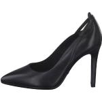 Schwarze Unifarbene Casual Tamaris Spitze Pfennigabsatz High Heels & Stiletto-Pumps aus Leder für Damen Größe 40 mit Absatzhöhe über 9cm 