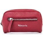 Rote Unifarbene Tamaris Damenschlüsseletuis & Damenschlüsseltaschen mit Reißverschluss aus Leder 