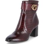 Dunkelrote Animal-Print Tamaris Blockabsatz Ankle Boots & Klassische Stiefeletten leicht für Damen Größe 36 