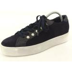Marineblaue Tamaris Plateauabsatz Slip-on Sneaker aus Stoff für Damen Größe 39 