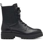 Reduzierte Schwarze Tamaris Ankle Boots & Klassische Stiefeletten mit Schnürsenkel aus Leder für Damen Größe 39 