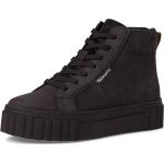 Reduzierte Schwarze Animal-Print Casual Tamaris High Top Sneaker & Sneaker Boots mit Reißverschluss in Normalweite aus Leder für Damen 