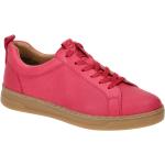 Pinke Tamaris Runde Low Sneaker mit Reißverschluss in Normalweite aus Glattleder mit herausnehmbarem Fußbett für Damen Größe 41 