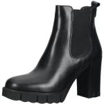Reduzierte Schwarze Casual Tamaris Runde Blockabsatz High Heel Stiefeletten & High Heel Boots in Normalweite aus Leder für Damen Größe 41 
