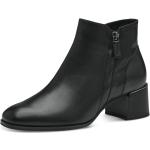Schwarze Tamaris Runde Stiefeletten & Boots mit Nieten mit Nieten mit Reißverschluss in Normalweite aus Leder leicht für Damen 