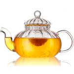 Orange Runde Teekannen 600 ml mit Halloween-Motiv aus Kristall 