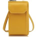 Gelbe Kleine Umhängetaschen mit Reißverschluss mit RFID-Schutz für Damen Klein 