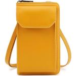 Gelbe Kleine Umhängetaschen mit Reißverschluss mit RFID-Schutz für Damen Klein 